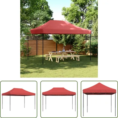 Imagen del producto de Tienda de campaña plegable tipo "pop-up" de la marca Living Store, color burdeos, dimensiones 410x279x315 cm