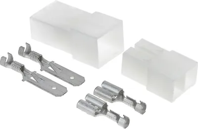 Produktbild von KALI-2502A Fastin-Faston Set 2-polig Flachsteckhülse I Flachstecker 0,75-1,5mm² und passende Gehäuse