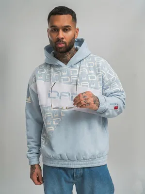 Produktbild von DADA Supreme Oversize Hoodie mit Allover Logo Druck und Kapuze Größe: M