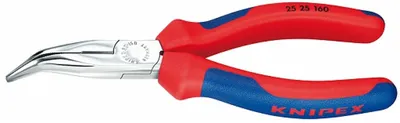 KNIPEX Halbrundzange gebogen 160 mm mit zweikomponentigen Griffen
