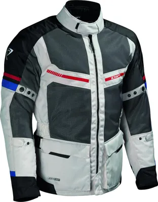 Produktbild von DIFI Corsica Aerotex Motorrad Textiljacke, grau/schwarz/rot, S
