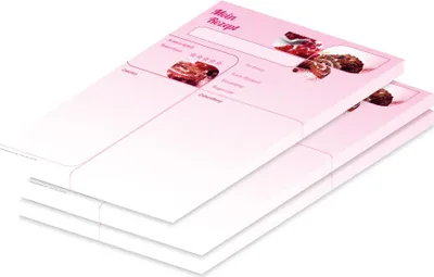 Produktbild von PRICARO Rezeptblock "Schokobiskuit", A4, 25 Blatt, 3 Stück