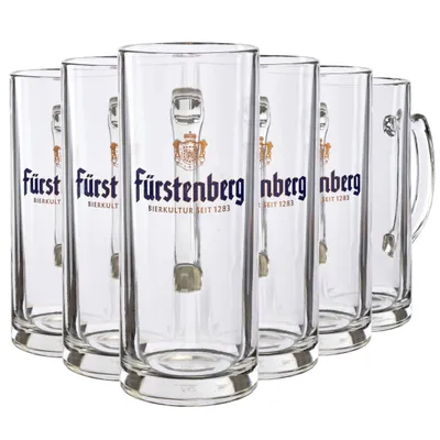 Produktbild von 6x Fürstenberg Krug 0,5l geeicht GUTSHERREN | Authentischer, geeichter Bierkrug Humpen Seidel mit 0,5 Liter Fassungsvermögen für Zuhause & Gastronomie