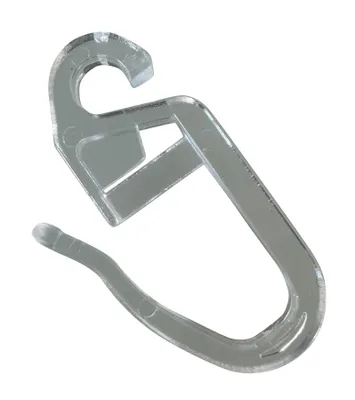 Produktbild von rewagi® 100 Überklipshaken mit 4 mm Öse, transparent, Gardinenhaken  Faltenhaken