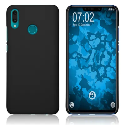 Produktbild von PhoneNatic Case kompatibel mit Huawei Y9 (2019) - Hülle schwarz gummiert Hard-case Cover