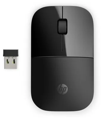 Produktbild von HP Z3700 Wireless-Maus, Schwarz, Beidhändig, Optisch, RF Wireless, 1200 DPI, Schwarz