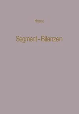 Produktbild von Segment-Bilanzen