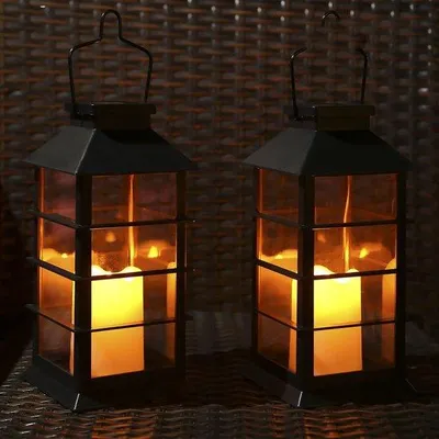 Zdjęcie produktu dla Zestaw lamp solarnych do użytku na zewnątrz, 2 sztuki, oświetlenie LED, wodoodporne, IP44, solarna lampa tarasowa, solarna lampa ogrodowa LED