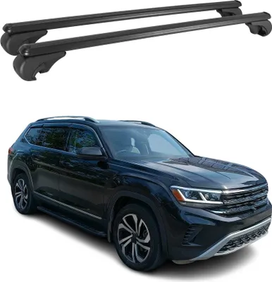 Produktbild von Dachträger für VW Atlas 2016-2025 Gepäckträger Grundträger Aluminium Schwarz 2x