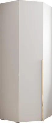 Produktbild von MEBLE KRYSPOL Inova 1 Eckschrank, 236,7x81,7x47cm - Weiß, Gold