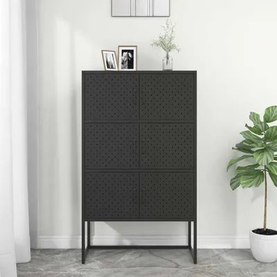 Image de Maison Exclusive - Meuble haut Schwarz, 80x35x135 cm, en acier