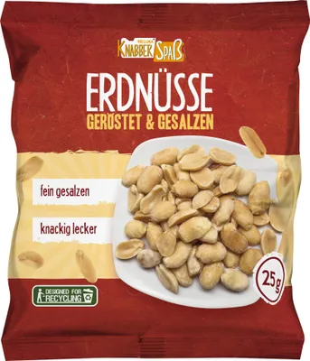 Image de Cacahuètes Hellma, salées et grillées, 100 portions de 25 g chacune