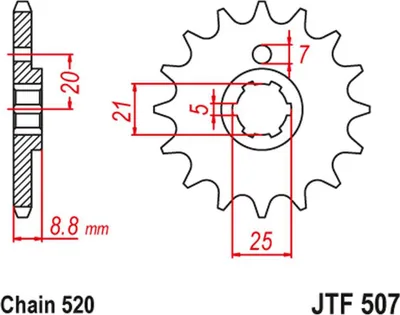 Obrázok produktu pre Zębatka Jt C/S 13T Jtf507.13