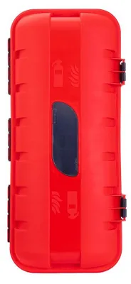 Produktbild von DAKEN Feuerlöscherbox STRIKE 9-12kg Rot 707x322x239mm LKW Anhänger Schutzkasten mit Sichtfenster E11
