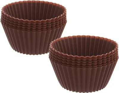 Image de 12 moules en silicone pour muffins et cupcakes