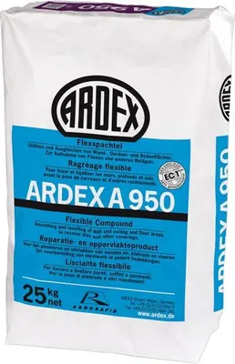 Produktbild von ARDEX A 950 Flexspachtel grau 25kg - schnelltrocknend und einfach zu verarbeiten