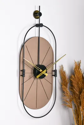 Produktbild von Wallity, Sntr - Brown, Wanduhr, Braun, 50 % METALL / 50 % MDF, 77 x 29 cm