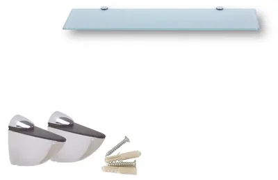 Obrázek produktu pro Police z bezpečnostního skla, černá, rozměry 40 x 17,8 cm, tloušťka 6 mm, určená do koupelny