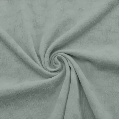 Musselin Jacquard Double Gauze ab 1m x 1,4m Oeko-Tex Double Face Design Baumwollstoff Meterware hellgrau