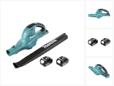 Produktbild von Makita DUB 361 M 2x 18 V / 36 V Akku Laubbläser Gebläse + 2x Makita BL 1840 B 4 Ah / 4000 mAh Akku