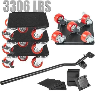 Obrázek produktu pro Zvedák nábytku s nosností 1500 kg pro podlahy z tvrdého dřeva s otočným podvozkem o 360°
