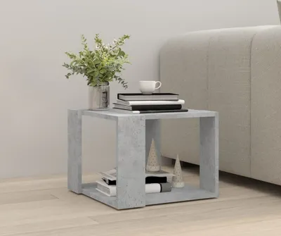 Produktbild von "Winterschlussverkauf "Couchtisch - CLORIS - Wohnzimmertisch - Robust und langlebig - Betongrau 40x40x30 cm Holzwerkstoff - DEMöbel7963599