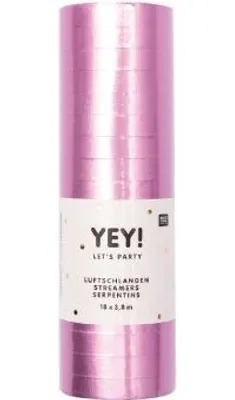 Produktbild von Rico Design Party Dekoration Luftschlangen Rosa Matt, praktisch abtrennbar