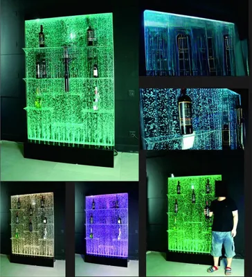 Produktbild von Regale Designer Beleuchtet Led Wasser Wand Bar Regal Säule Wassersäulen Theke