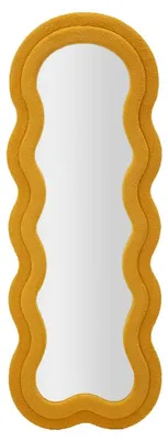 Immagine prodotto di Specchio da parete Teddy wavy in bouclé senape 67x166 cm