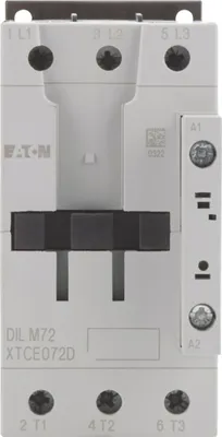 Produktbild von Eaton DILM72(230V50HZ,240V60HZ), Schütz, Schwarz, Weiß, IP00, 77 mm, 147 mm, 115 mm