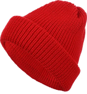 Produktbild von FRIESEN Friesennerz Uni Rollmütze "Cpt. Spelunke" aus 100% Schurwolle - Wollmütze Strickmütze für Damen und Herren in Rot