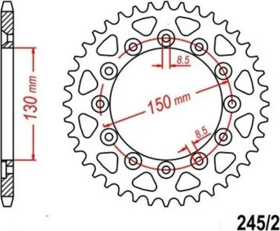 Immagine prodotto di Pignone 47 Z passo 520 per HONDA YAMAHA GILERA Pignone posteriore