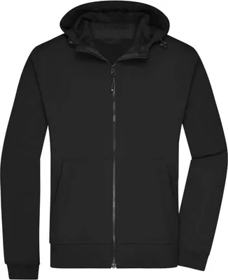 Produktbild von Softshelljacke mit Kapuze im sportlichen Design black/black, Gr. S