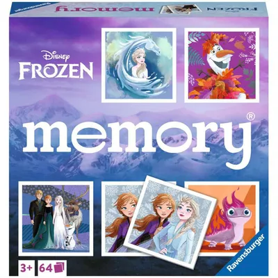 Zdjęcie produktu dla Ravensburger - 20890 - Disney Frozen memory®, klasyczna gra dla wszystkich fanów Krainy Lodu, gra pamięciowa dla 2-8 graczy w wieku 3+