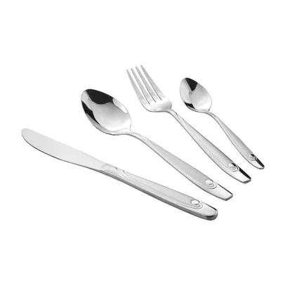 Produktbild von cofi1453® 24 teilig Besteckset Essbesteck Elegant-Design langlebig Einsatz für Zuhause Messer Gabel Löffel Teelöffel Satin Motiv 3