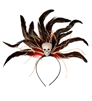 Produktbild von Voodoo Haarreifen mit Totenkopf Priester Kopfschmuck Skull Haarreif Schamane