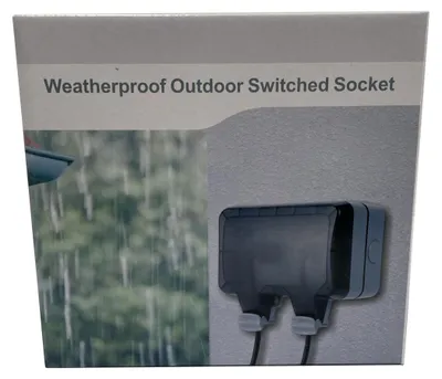 Wasserdichte Außensteckdose IP66 mit USB Typ C, 2-fach