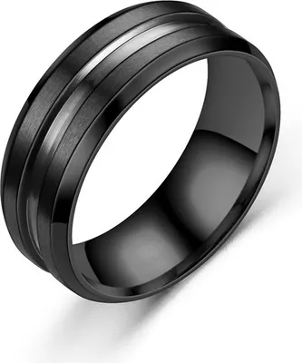 Obrázek produktu pro INF Elegantní prsten z nerezové oceli Černá