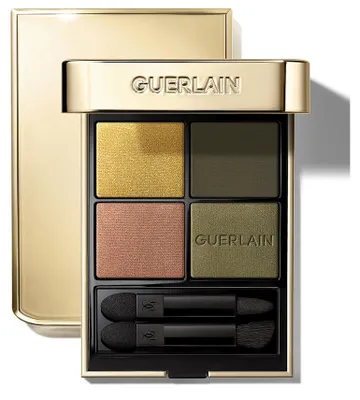 Produktbild von Guerlain Ombres G, Emerald Feather, 4 Farben, Metallisch, Satin, Matte, Perleffekt, 6 g, Frauen, Palette