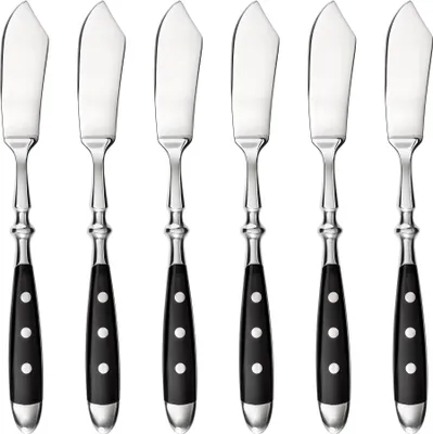 Produktbild von GRÄWE Fischmesser, 6 Stück, Serie Nürnberg, schwarz