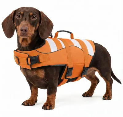 Produktbild von Hunde-Schwimmweste Schwimmhilfe für Hunde - Größe M - Mit Griff - Gestreift