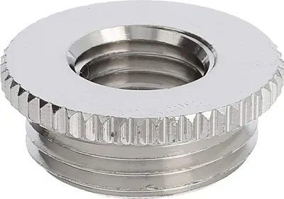 Image de Réducteur WISKA M/M de M20x1,5 à M12x1,5 MRM-M20/M12 rond avec moletage Laiton (CuZn) nickelé Filetage de raccordement