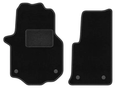 Produktbild von Velours-Fußmatten Vorne passend für Mercedes Crafter II (Lieferung, Bj. 2016-) –  schwarz, passgenau, mit Befestigungen set 2 Stk. - STANDARD