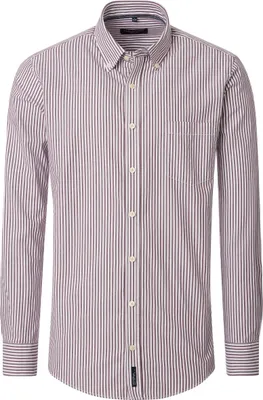 Produktbild von CASAMODA Freizeithemd Langarm Button-Down Casual Rot gestreift XL