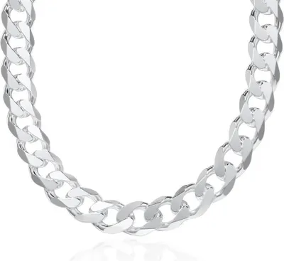 Produktbild von Massive 925 Silber Panzerkette 12mm PK0120 JEWLIX (50cm)