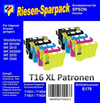 Produktbild von T1636XL Dr. Inkjet Riesensparpack mit 10 Ersatzpatronen