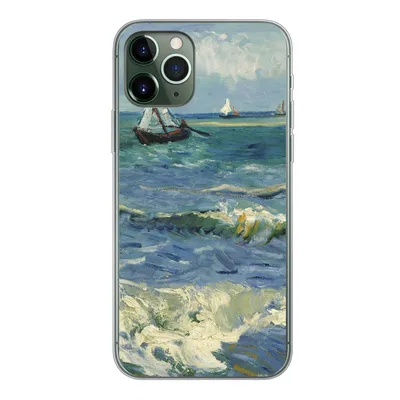Produktbild von MuchoWow® Handyhülle Schutzhülle Hülle für iPhone 11 Pro Meereslandschaft bei Les Saintes-Maries-de-la-Mer - Vincent van Gogh Silikon Softcase Handy Hülle - Handy