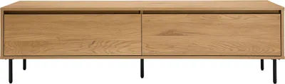 Produktbild von Miliboo - TV-Möbel mit hellem Holzfinish in Eiche 2 Schubladen L160 cm ARAGON