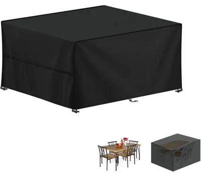 Image de Housse de protection pour meubles de jardin, imperméable, anti-UV, en Oxford 420D, dimensions : 130 x 100 x 75 cm