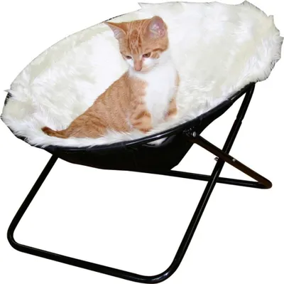 Produktbild von KERBL Konkaver Katzenkorb SHARON, weiß 50cm